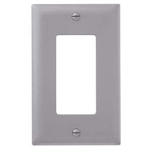 Pass & Seymour TP26-GRY Nylon Standard Size 1-Gang Decorator Wallplate 1-Decorator Gray TradeMaster