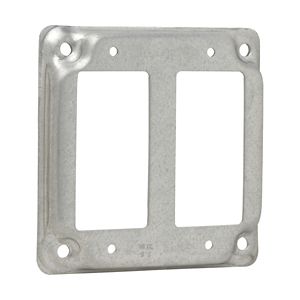 Crouse-Hinds TP511 Steel Raised Surface Cover With (2) GFCI Receptacle Opening 4-Inch x 4-Inch x 1/2-Inch