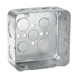 Crouse-Hinds TP558 Steel Deep Outlet Box 4-11/16-Inch x 4-11/16-Inch x 2-1/8-Inch 42-Cubic-Inch