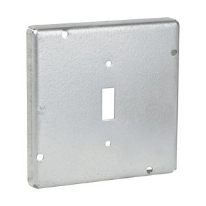 Crouse-Hinds TP720 Steel Surface Cover With (1) Toggle Switch Opening 4-11/16-Inch x 4-11/16-Inch x 1/2-Inch