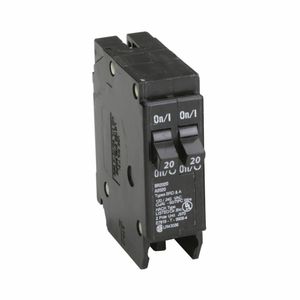 Eaton BR2020 Plug-On Mount Type BR Duplex Circuit Breaker 1-Pole (2) 20-Amp 120-Volt AC