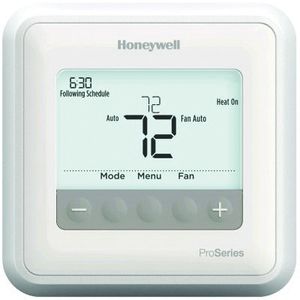 Honeywell TH4110U2005/U 1 Heat/1 Cool Programmable Thermostat 40 to 90 deg F Heating 50 to 99 deg F Cooling 37 to 102 deg F 20 - 30-Volt AC White