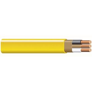 Solid Copper Type NM-B Non-Metallic Sheathed Cable With Grounding 12/3 250-ft Coil Yellow