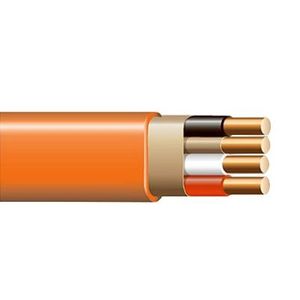 Solid Copper Type NM-B Non-Metallic Sheathed Cable With Grounding 10/3 1000-ft Reel Orange