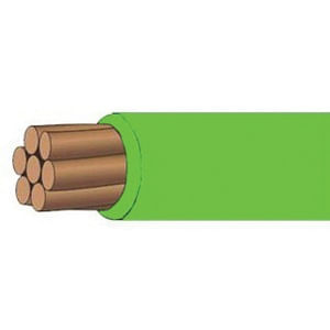 THW-6-GRN-7STR-CU-1CL Stranded Annealed Copper THW Cable 6-AWG Green