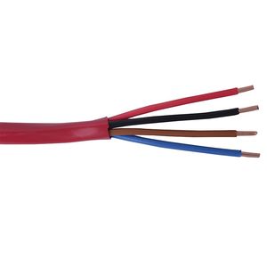 Solid Bare Copper Unshielded Riser Rated Fire Alarm Cable 16/4 1000-ft Reel Red