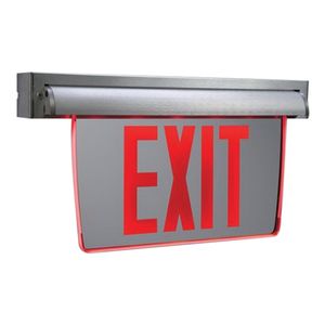 Cooper Lighting EUX6-R-WH AC LED Edge-Lit Exit Sign White Housing Red Letter 120/277-Volt AC Sure-Lites