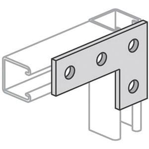 Power Strut PS-719-EG Electrogalvanized Steel 4-Hole Flat Angle Plate