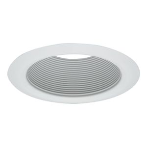 Halo 5102WB 5-Inch Self-Flanged Full Cone Metal Trim Round White