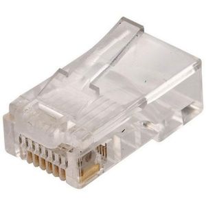 Steren 300-168 8P8C RJ45 Unshielded Modular Telephone Jack Clear