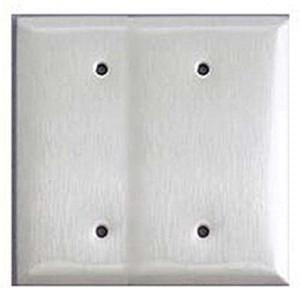 Mulberry 97152 430 Stainless Steel Box Mount Standard Size 2-Gang Blank Wallplate