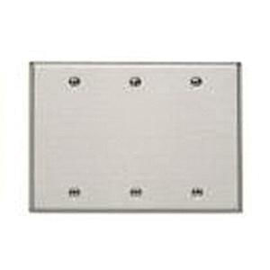 Mulberry 97153 430 Stainless Steel Box Mount Standard Size 3-Gang Blank Wallplate