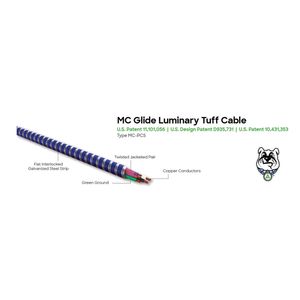 AFC Cable Systems SL04B60-L03 Solid Copper MC-PCS MC Luminary Cable 12/2-16/2-12/1 1000-ft Reel Purple/Pink/Yellow/Gray/Green MC Glide Tuff