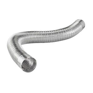 Lambro 3020 Semi-Rigid Flexible Duct With Connecting Ends 4-Inch x 8-ft Aluminum