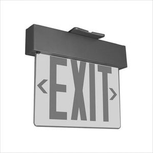 Encore Lighting UNO-X UNO Series Battery Backup LED Edge-Lit Exit Sign Brushed Aluminum Housing 120/277 Volt