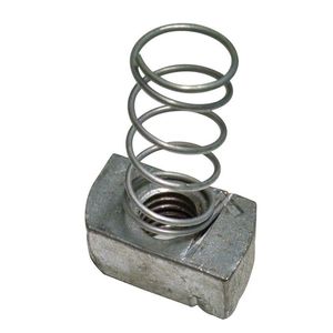 Power Strut PS-RS-1/4-ST-SS316 316 Stainless Steel Clamping Nut With Long Spring 1/4-Inch