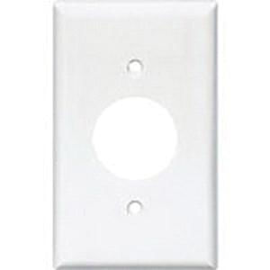 Mulberry 86111 Steel Standard Size 1-Gang Wallplate 1-Single Receptacle White