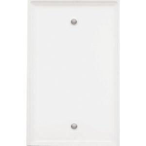 Mulberry 86151 Cold Rolled Steel Box Mount Standard Size 1-Gang Blank Wallplate White