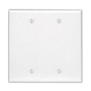 Mulberry 86152 Cold Rolled Steel Box Mount Standard Size 2-Gang Blank Wallplate White