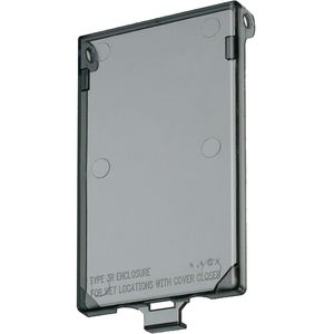 Arlington DBHC Plastic 1-Gang Extra-Duty Horizontal Replacement Cover 5.65-Inch x 3.42-Inch x 0.37-Inch Clear In-Box