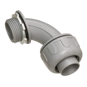 Arlington NMLT9010C Gray UV Rated Plastic Non-Metallic 90-Degree Liquidtight Connector 1-Inch Snap2IT