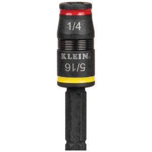 Klein Tools 32907 Magnetic Multi-Bit Nut Driver 7-in-1 Impact Flip Socket Set 6-Point 1/4-Inch Drive