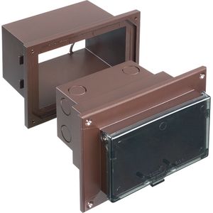 Arlington DVB1BRC UV-Rated Plastic 1-Gang Weatherproof Box With Adapter Sleeve 4.934-Inch x 7.186-Inch x 5.283-Inch 22-Cubic-Inch In-Box