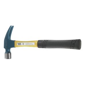 Klein Tools 808-16 Drop Forged Tempered Polished Steel Head Straight Claw Electrician's Hammer 13-Inch