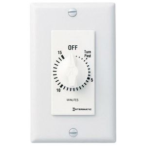 Intermatic FD15MWC Auto OFF FD Series Decorator Style Spring Wound Countdown Timer 125 - 277-Volt AC 15 min