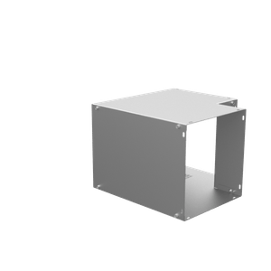 Milbank 1010L90C-NP Corner Side Access Opening 90-Degree Lay-In Wireway Elbow 10-Inch x 10-Inch G90 Galvanized Steel Unpainted