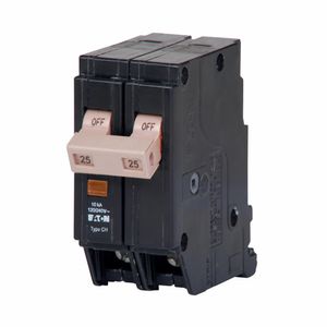 Eaton CHF225 Plug-On Mount Type CHF Circuit Breaker With Mechanical Trip Flag 2-Pole 25-Amp 120/240 Volt