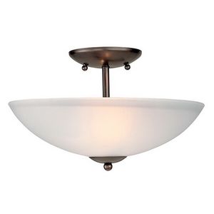 Maxim Lighting 10042FT0I 2-Light Semi-Flush Mount Fixture 60-Watt 120-Volt Oil Rubbed Bronze Logan