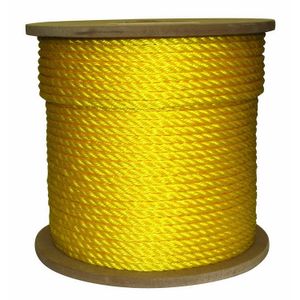 Global Manufacturing GYR141200 Pulling Rope 1/4-Inch x 1200-ft 1130 lb Yellow