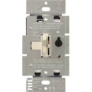 Lutron AYCL-153P-LA 120-Volt at 60-Hz 1-Pole 3-Way Preset Dimmer Light Almond Ariadni CL