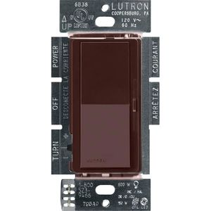 Lutron DVCL-153P-BR 120-Volt at 60-Hz 1-Pole 3-Way Dimmer Brown Diva CL
