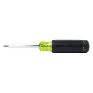 Klein Tools 32290 Standard Multi-Bit Screwdriver With Storage 4-Inch Shank x 0.5-Inch Blade Black