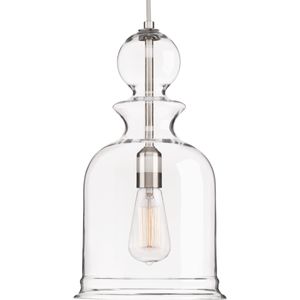 Progress Lighting P5333-09 1-Light Pendant Fixture 75-Watt 120-Volt AC Brushed Nickel Staunton