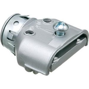 Arlington 846ST Die Cast Zinc Non-Insulated Throat Straight Duplex Connector 3/8-Inch Snap-Tite