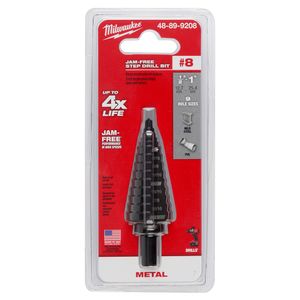 Milwaukee Tool 48-89-9208 Black Oxide High Speed Steel Step Drill Bit 1/2 - 1-Inch