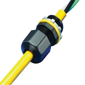 Arlington LPCG50BL Nylon Low Profile Non-Metallic Liquidtight Strain Relief Straight Cord Connector 1/2-Inch 0.2 - 0.472-Inch