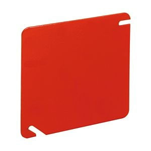 Crouse-Hinds TP472RED Steel Flat Square Cover 4-Inch x 4-Inch