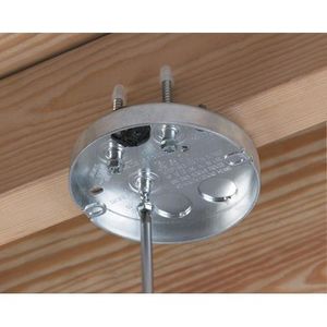 Arlington FBS405T Steel Pan Ceiling Fan/Fixture Mounting Box 4.25-Inch x 0.57-Inch 6-Cubic-Inch