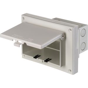Arlington DBHR131W Textured UV Rated Plastic 1-Gang Recessed Non-Metallic Low Profile Box 7.186-Inch x 4.934-Inch x 5.16-Inch 22-Cubic-Inch In-Box