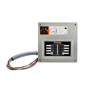 Generac 9854 2-Pole Upgradeable 16-Circuit Manual Transfer Switch 50-Amp 240-Volt NEMA 1 Indoor HomeLink