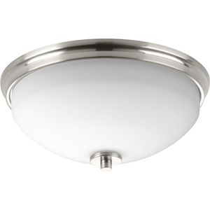 Progress Lighting P3423-09 2-Light Flush Mount Ceiling Light 60-Watt 120-Volt Brushed Nickel Replay