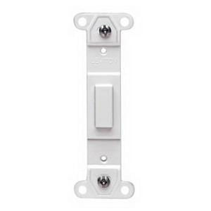 Pass & Seymour 80700-W Thermoset Plastic Box Mount 1-Gang Toggle Switch Wallplate Insert White