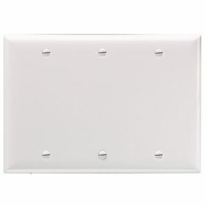 Pass & Seymour SP33-W Thermoset Plastic Box Mount Standard Size 3-Gang Wallplate 3-Blank White