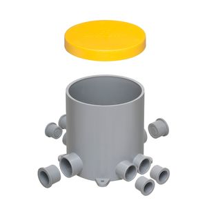 Arlington FLBC5500 Plastic Concrete Floor Box Kit 5.795-Inch x 7.504-Inch Gray